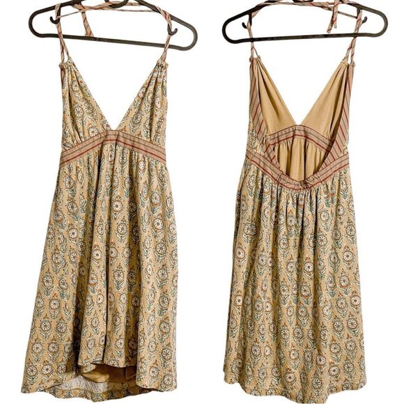 Free People V Neck Halter Mini Dress 0 - Picture 1 of 4